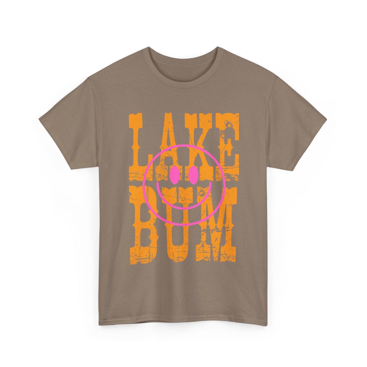 Lake Bum Cotton Tee, Summer Vibes T-Shirt, Outdoor Adventure Shirt, Lake Life Apparel, Gifts for Lake Lovers, Casual Wear, Oversized Tee