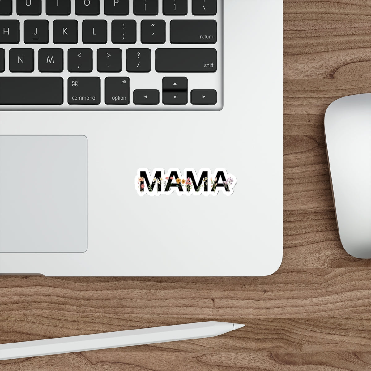 “Mama” Die Cut Vinyl Sticker – with Wildflowers – Aesthetic Waterproof Sticker for Moms, Laptops, Water Bottles, Gift