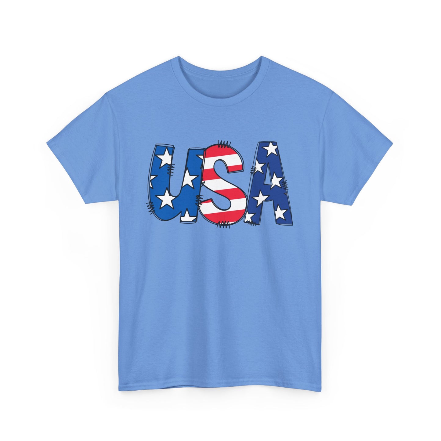 Patriotic USA Tee | Unisex Heavy Cotton T-Shirt, 4th of July, Independence Day, Vintage Style, Casual USA Apparel