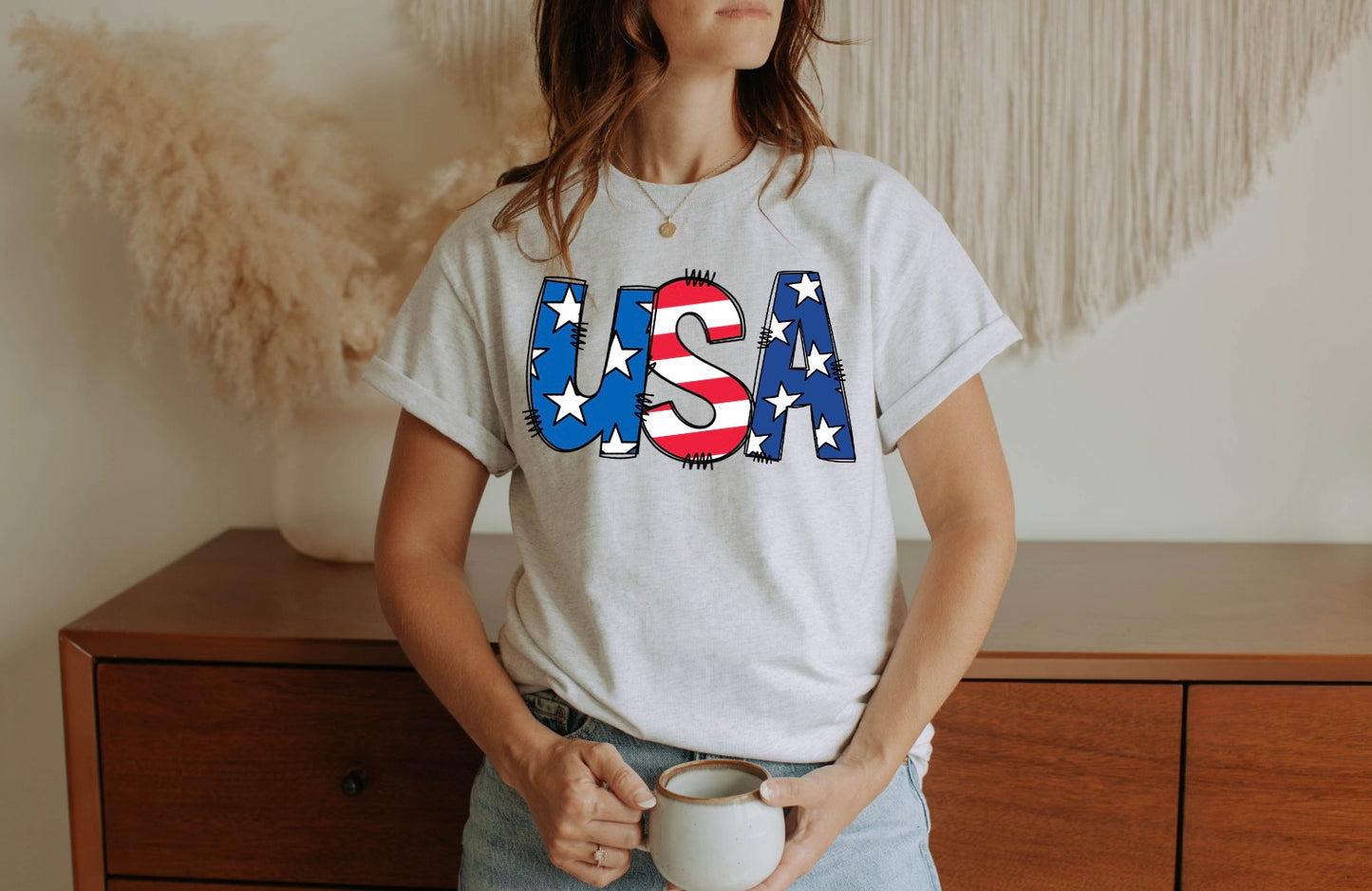 Patriotic USA Tee | Unisex Heavy Cotton T-Shirt, 4th of July, Independence Day, Vintage Style, Casual USA Apparel