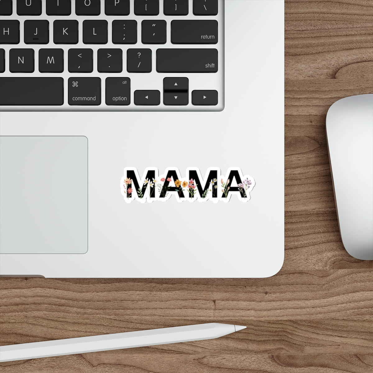 “Mama” Die Cut Vinyl Sticker – with Wildflowers – Aesthetic Waterproof Sticker for Moms, Laptops, Water Bottles, Gift