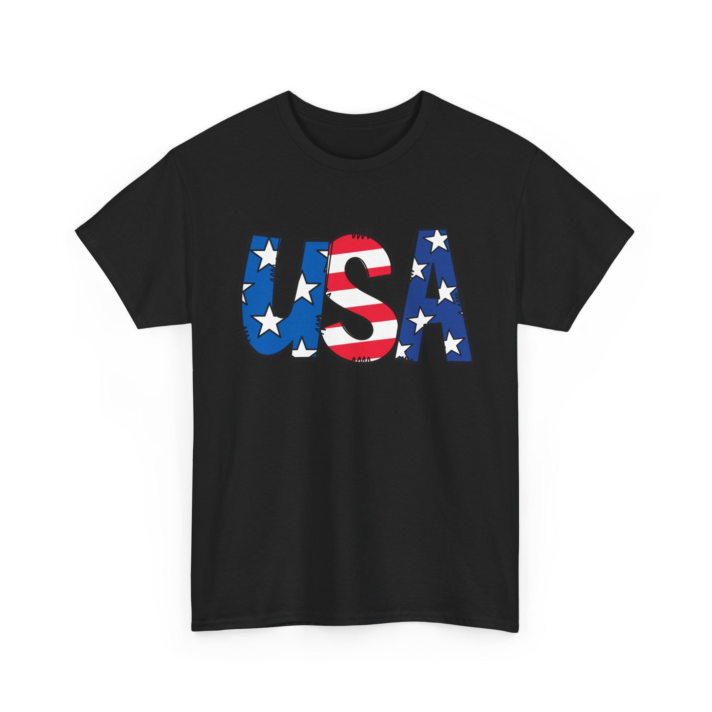 Patriotic USA Tee | Unisex Heavy Cotton T-Shirt, 4th of July, Independence Day, Vintage Style, Casual USA Apparel