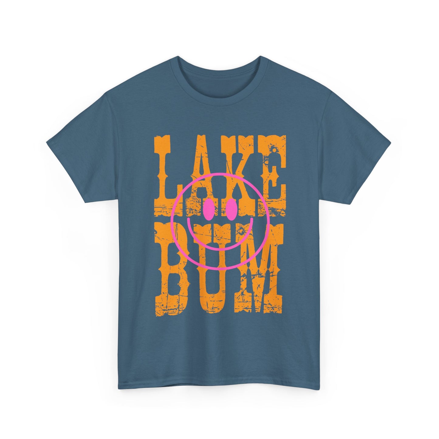 Lake Bum Cotton Tee, Summer Vibes T-Shirt, Outdoor Adventure Shirt, Lake Life Apparel, Gifts for Lake Lovers, Casual Wear, Oversized Tee