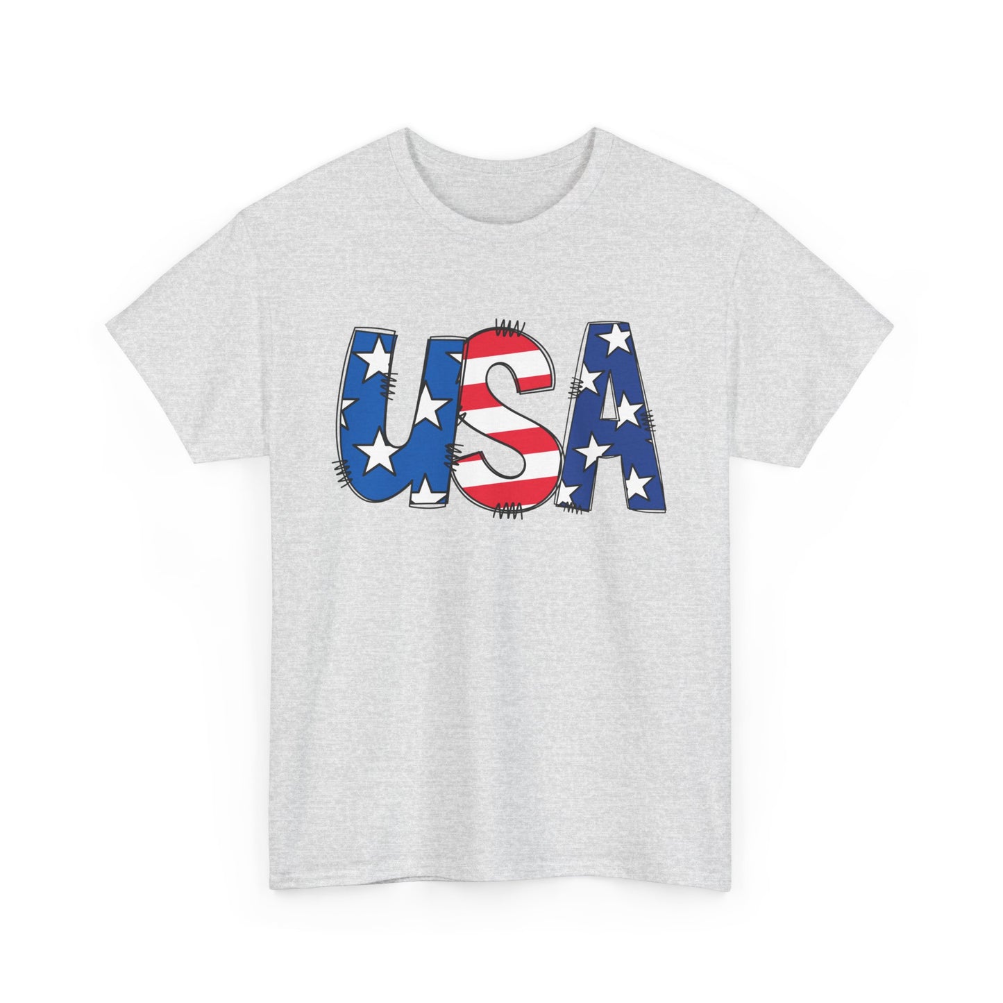 Patriotic USA Tee | Unisex Heavy Cotton T-Shirt, 4th of July, Independence Day, Vintage Style, Casual USA Apparel