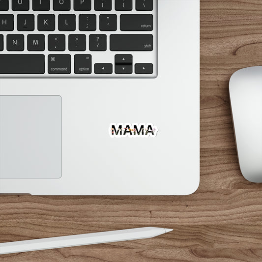 “Mama” Die Cut Vinyl Sticker – with Wildflowers – Aesthetic Waterproof Sticker for Moms, Laptops, Water Bottles, Gift