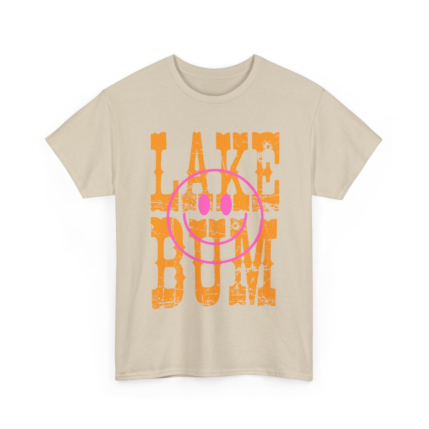 Lake Bum Cotton Tee, Summer Vibes T-Shirt, Outdoor Adventure Shirt, Lake Life Apparel, Gifts for Lake Lovers, Casual Wear, Oversized Tee